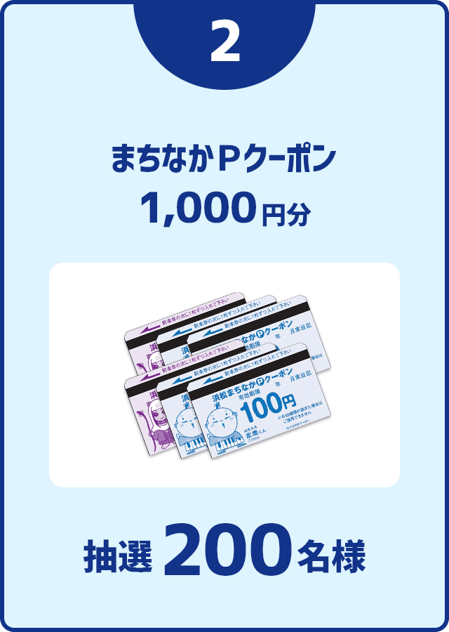 まちなかＰクーポン 1,000円分 抽選200名様